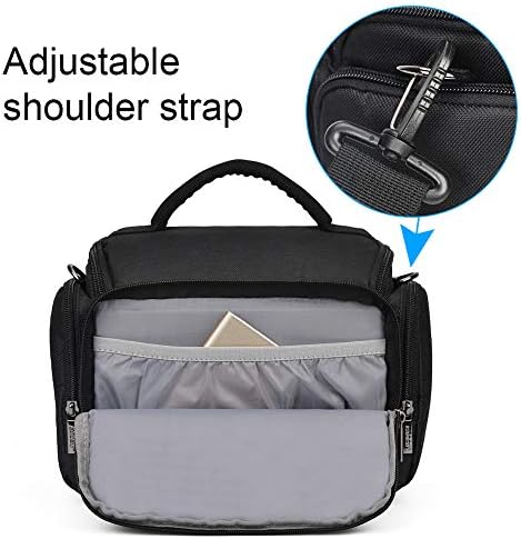 CADeN Camera Shoulder Crossbody Bag Case Compatible for Nikon, Canon, Sony SLR/DSLR Mirrorless Cameras and Lenses Waterproof(1.0 M, Black) - Image 3