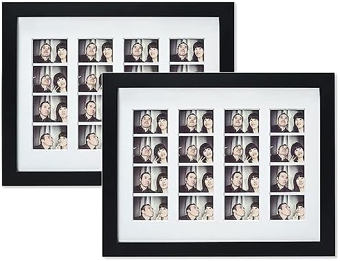 Golden State Art Photo Booth Frame, Black Wood and Real Glass, 2 Pack by GoldenStateArt