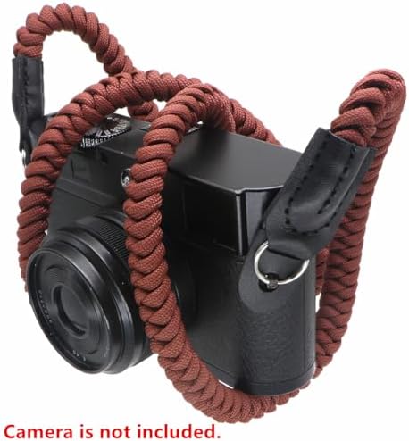 Paracord Camera Strap Long Camera Neck Shoulder Strap for SLR DSLR Digital Mirrorless Cameras 42inch/105cm Brown - Image 3