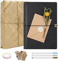 Vienrose Photo Album Scrapbook Kit, 9x6.5 Inch, 60 Pages, Black by Vienrose