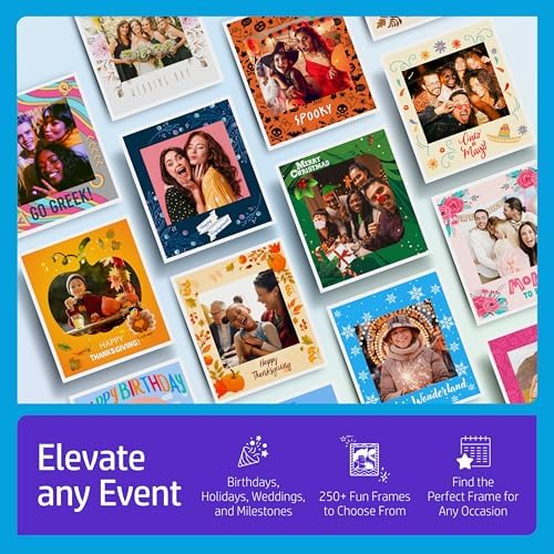 HP Sprocket Photo Booth Machine Instant Color Photo Printer (Pink) Gift Bundle + Zink Paper (110 Sheets) + Padded Carrying Case + Premium Screen Protector (2) + Decorative Sticker Frames (15) - Image 3