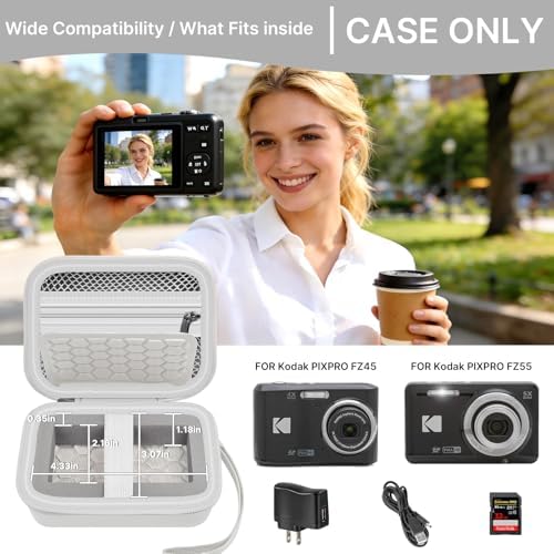 Comecase Digital Camera Case for KODAK PIXPRO FZ55 FZ45 FZ53 FZ43, White - Image 2