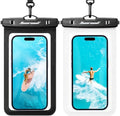 Hiearcool Waterproof Phone Pouch, Waterproof Phone Case, Black&Clear 2-Pack by Hiearcool