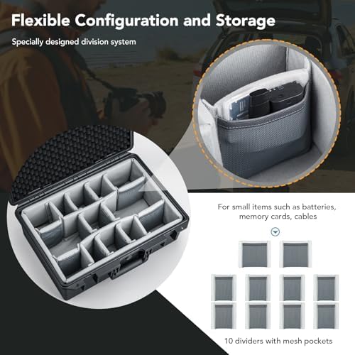 Lykus PVC2 Hard Case with Dividers for Cameras,Lenses,DJI Mavic/Air/Mini - Image 4