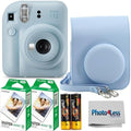 Fujifilm Instax Mini 12 Instant Film Camera Pastel Blue, Fujifilm Instax Mini Twin Pack Instant Film 20 Prints, Prtotective Case, Gift Bundle by FUJIFILM