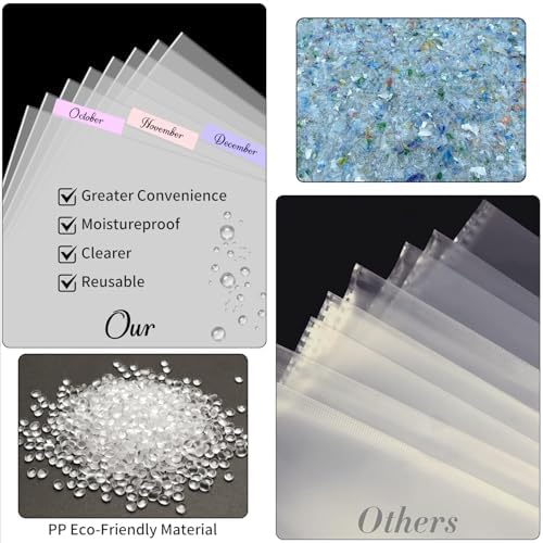 A3 Diamond Painting Storage Book, 60 Views Art Portfolio Presentations Folder with 30 Pages Protectors, 17.3x12.8in Yellow - Image 7