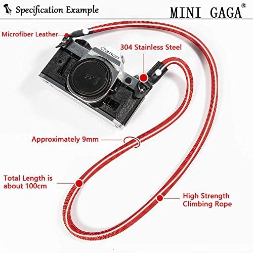 Mirrorless Camera Neck Strap for Leica Climbing Rope Shoulder Strap and All Camera DSLR SLR Black - Image 3