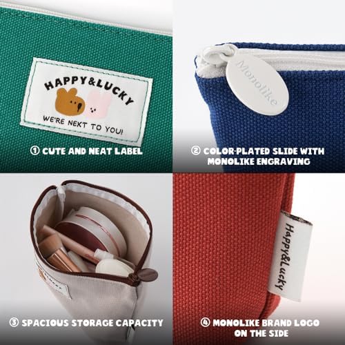 Monolike Happy and Lucky daily Pouch, Beige - Portable Pouch - Image 3