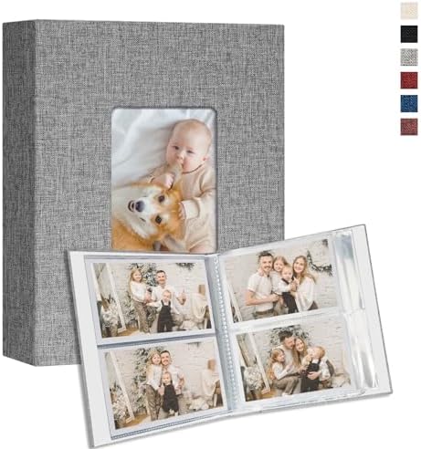 Vienrose 4x6 Small Photo Album, 2 Pack, 200 Photos, Grey by Vienrose