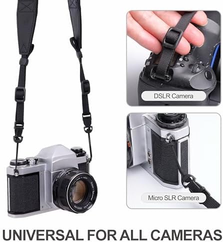 Padwa Lifestyle Adjustable Camera Strap - 1.5" Top Layer Cowhide Head Camera Straps for Photographers, Cotton Adjustable Neck Shoulder & Crossbody Strap Quick Release for All Cameras and Binoculars - Image 6