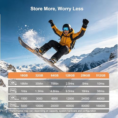 64GB Micro SD Card with Adapter, High Speed U3 C10 V30 SDXC Memory Card Up to 100MB/s, 4K Video Recording for GoPro, Smartphone, Camera, Tablet, Dash Cam - Image 5