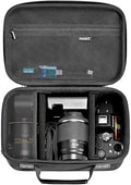 RAIACE Hard Case Compatible with Sony Alpha 7 II III IV/7R V Camera, for Nikon, for Canon, for Pentax and More.Large Capacity With Mesh Pocket for Lens, Charger, Cables, Cards and Accessories.-Black by RAIACE