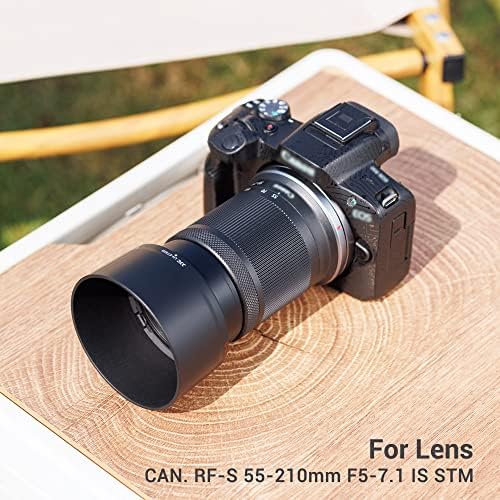 JJC Lens Hood for Canon RF-S 55-210mm F5-7.1 is STM on R50 R100, Reversible Lens Shade Replace Canon ET-60B Lens Hood, Compatible with 55mm Filters and Lens Cap - Image 6
