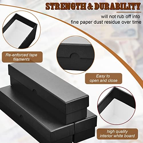 Teling 8 Pcs 2x2 Coin Storage Collectors Box, 9 x 2 x 2 Inches, Black - Image 3