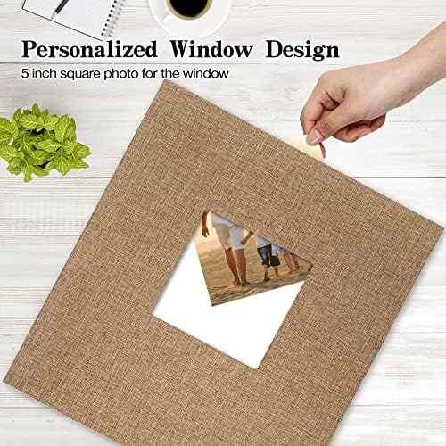 potricher Photo Album 4x6 Pictures, 1000 Pockets, Linen Cover, Khaki - Image 2