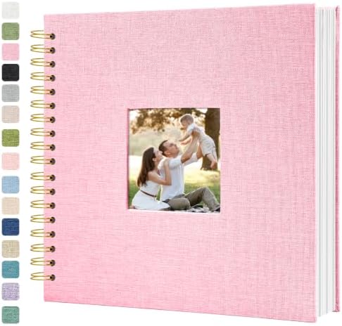 8 x 8 Inch Scrapbook Photo Album Linen Cover Hardcover Kraft Memory Book by Unknown