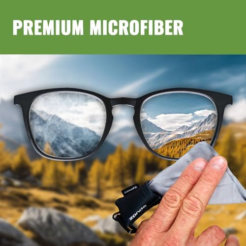 SPUDZ Classic Microfiber Lens Cleaner – Clip-On Pouch, Washable – for Binoculars, Scopes, Glasses, Screens | Classic | Tiger, 6 x 6 Inch - Image 2