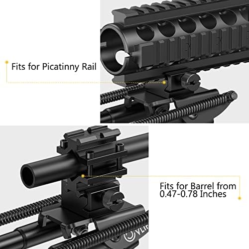 CVLIFE Rifle Bipod 6 to 9 Inches Picatinny Bipod for Hunting and Shooting - Image 2