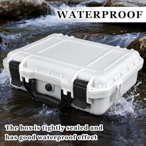 Relaxweex 8.5 x 6.5 x 3.7 Inch Hard Case, Grid Shell, White - Image 5