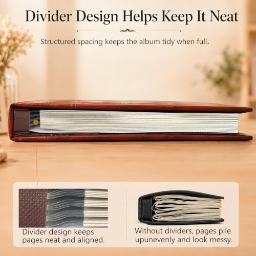 Zoview Black Large Self-Adhesive Photo Album, PU Leather Cover - Image 6