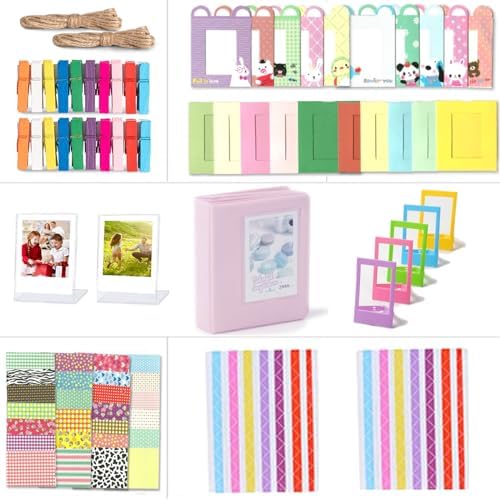 Camera Accessories Kit Bundle for Instax Mini 13 12 11-Candy Pink by Riosin
