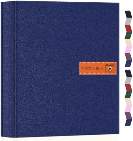Popotop 4x6 Photo Album 1000 Pictures, Linen Hardcover, Reinforced Spine by Popotop
