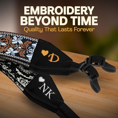 Art Tribute Custom Camera Strap Retro Brown - Add Your Text and We Make It Especially For You Get Your Own Personalized Gift Camera Strap, No Shipping Cost! - Image 4
