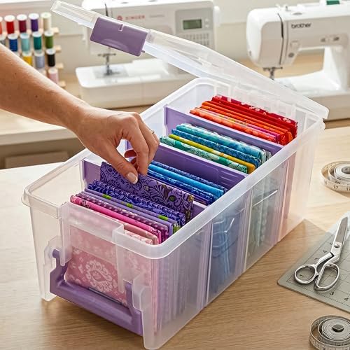ArtBin Semi Satchel Portable Craft Organizer with 3 Dividers - Clear Plastic Storage Case for Art & Craft Supplies - Image 6