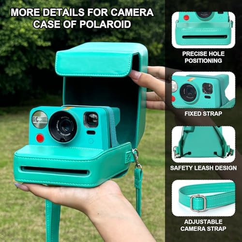 Camera Case for Polaroid Now/Now+ Gen2/3 Instant Film Camera, Teal - Image 3