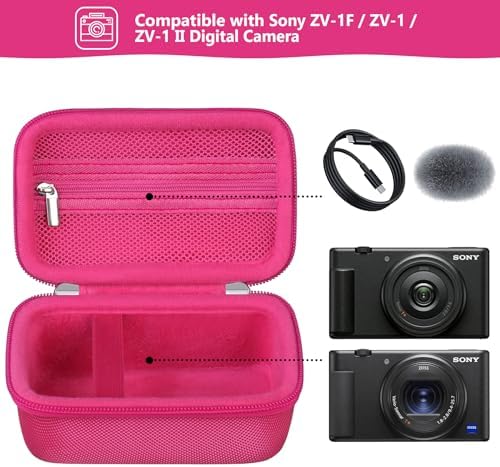 Hard Travel Case for Sony ZV-1, ZV-1F, ZV-1 II Camera, Rosered - Image 2