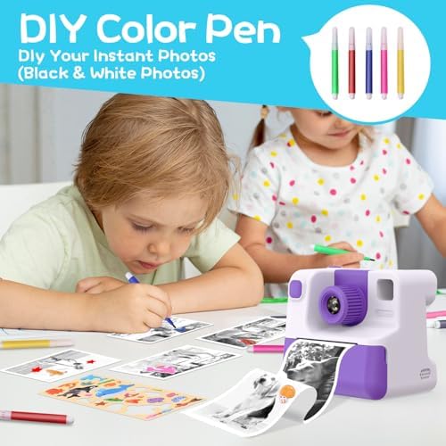 Kids Camera Instant Print, Christmas Birthday Gifts for Girl Boys Kids 3-12 - Image 5