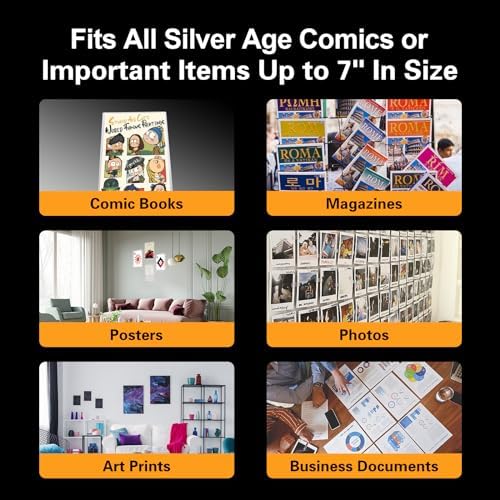 10ct Silver-Age Comic Book Toploaders - Crystal Clear Comic Book Top loaders, Premium PVC Comic Book Topload, Hard Plastic Comic Book Holders, Protection for Display, Storage, Collection - Image 7