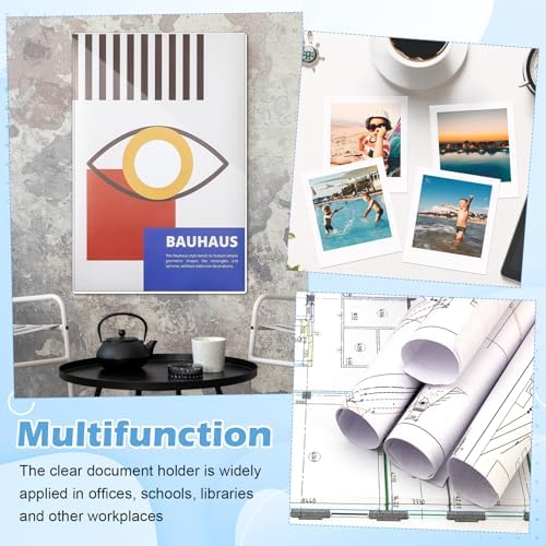 AmazingSpark 2 Pcs Rigid Print Protectors 24 x 36 Inch Clear Poster Protector Sleeve Sheet PVC Clear Sheet Holder for Photo Document Magazine - Image 4