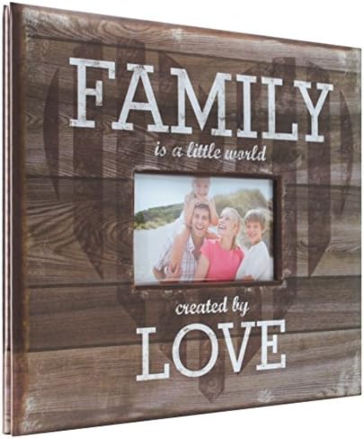 MCS MBI 12.5x13.5 Inch "Family is a Little World Created by Love" Scrapbook Album with 12x12 Inch Pages with Photo Opening, Brown (860080) - Image 2