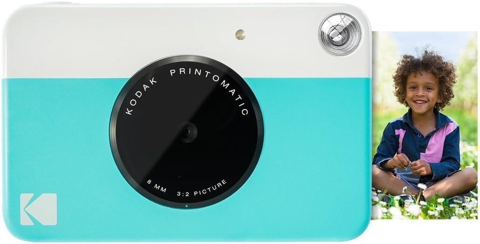 Kodak Printomatic Instant Camera Bundle (Blue) Zink Paper (20 Sheets) - Case - Photo Album - Hanging Frames. - Image 2