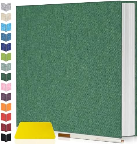 Artfeel Photo Album Self Adhesive Scrapbook,Large Photo Book for 4x6,5x7,8x10 Pictures,DIY Album for Baby Wedding Family Travel Birthday,with Metallic Pen and Scraper by Artfeel