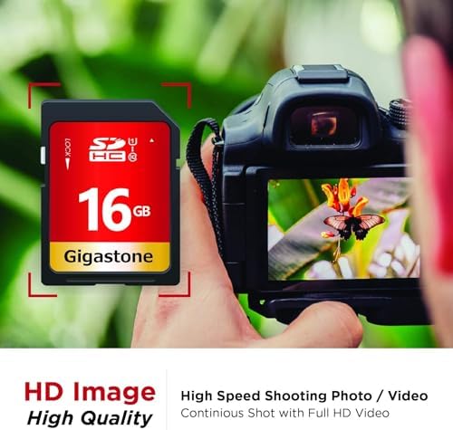 GIGASTONE 16GB SD Card 100-Pack UHS-I U1 Class 10 SDHC Memory Card High Speed up to 80MB/s Full HD Video Compatible with Digital Camera, SPYPOINT TACTACAM Trail - Image 4