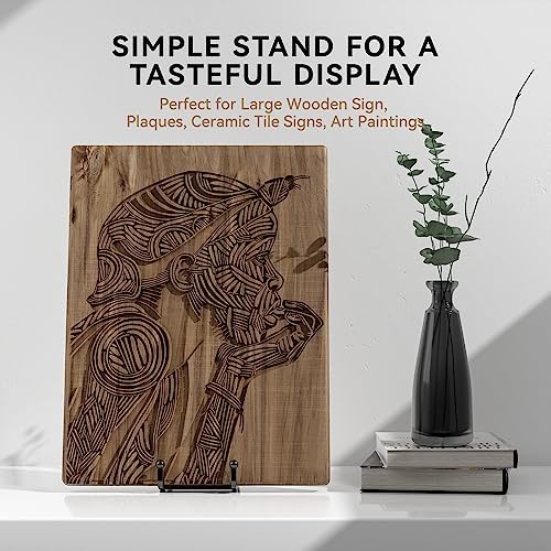 IPAME 4 Pack 10 Inch Large Plate Stands for Display - Metal Square Wire Plate Holder Display Stand + Picture Stand for Book, Platter, Plaque, Photo Easel - Image 6