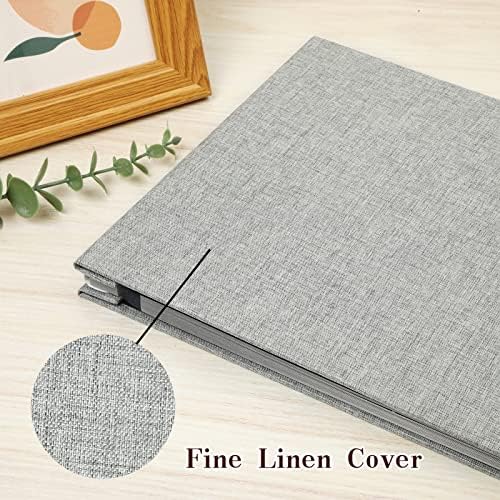Spbapr Large Photo Album Self Adhesive Linen Cover Magnetic Scrapbook Album DIY Scrap Book 40 Black Sticky Pages for 3x5 4x6 5x7 8x10 Pictures with A Metal Pen - Image 3