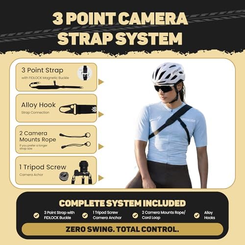 Lumiere & Co. Fidlock Magnetic Cycling 3 Point Camera Strap, Magnetic attachment for fast on and off attachment on the bike - Image 2