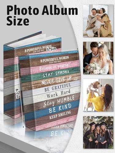 Photo Album 4x6, 56 Pocket Small Picture Book Inspirational Quote - Image 6