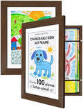 Americanflat 8.5x11 Changeable Kids Art Frame 2-Pack - Walnut by Americanflat