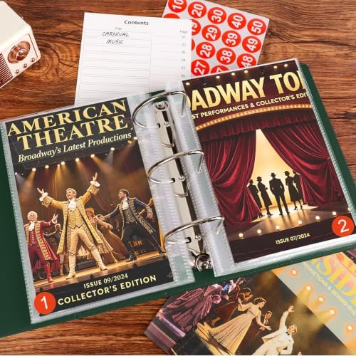 HAUTOCO Show-Bill Binder with 36 Sleeves for 8.5" x 5.5" Broadway Programs - Image 5