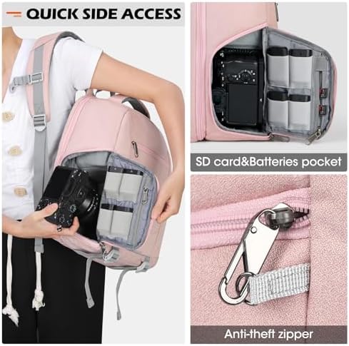 SDYSM Camera Bag for DSLR SLR Mirrorless Camera, 14 Inch Camera Backpack - Image 3
