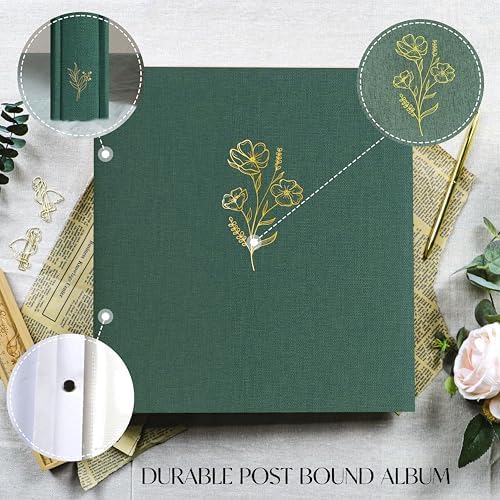 Holoary Photo Album 4x6 500 Photos 5 Pictures Per Page, 500 Pockets Picture Album, Linen Fabric Cover Big Picture Book for Photos, 4x6 Photo Albums for Family Weddings Travel Memories(Dark Green) - Image 3