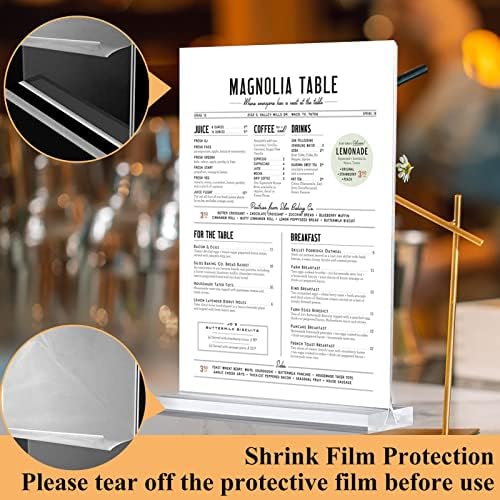 Arrobust 30 Pack Acrylic Sign Holder 8.5 x 11, Clear Display Table Top Signs Stand, Double Sided T Shape Flyer Holder, Plastic Frames Paper Holder for Stores Home Office Store Restaurants Wedding Retail Show Fair - Image 2