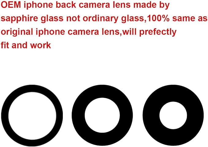 OEM Back Rear Camera Lens Glass Replacement for iPhone 15 Pro 6.1 inches with pre-Installed Adhesive and Reparing Toolkit - Image 3