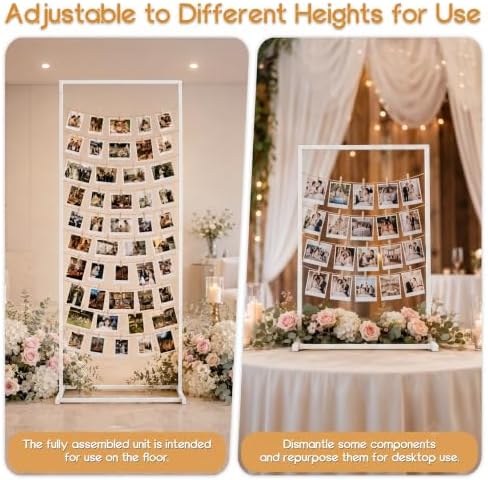 Photo Display Board with Clips & Rope for Graduation, Weddings - Image 3