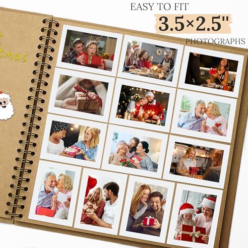 Scrapbook Photo Album 12"x12" 50 Sheets 100 Pages Hardcover Kraft Paper - Image 4