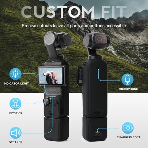 Silicone Case for DJI Osmo Pocket 3/Xtra Muse, Black - Image 4
